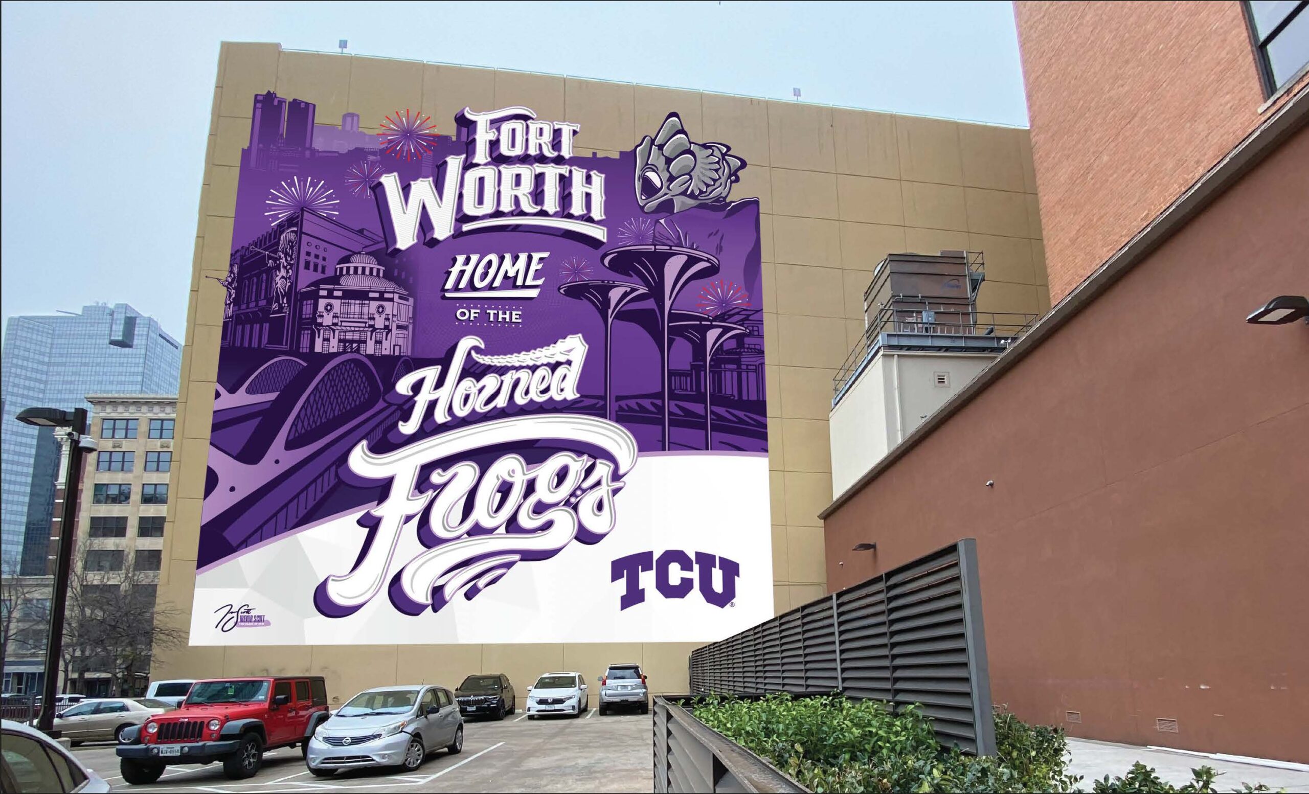 As TCU's sesquicentennial celebration draws to a close, downtown Fort Worth gets a commemorative
